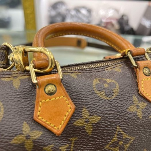 東區正精品㊣LV NANO SPEEDY 字紋手提肩背兩用波士頓包迷你款 RZ6017 Vintage-4