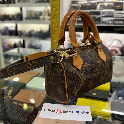 東區正精品㊣LV NANO SPEEDY 字紋手提肩背兩用波士頓包迷你款 RZ6017 Vintage-7