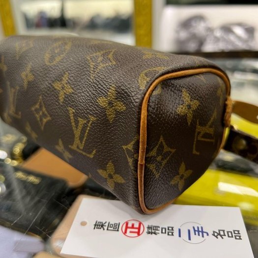 東區正精品㊣LV NANO SPEEDY 字紋手提肩背兩用波士頓包迷你款 RZ6017 Vintage-8