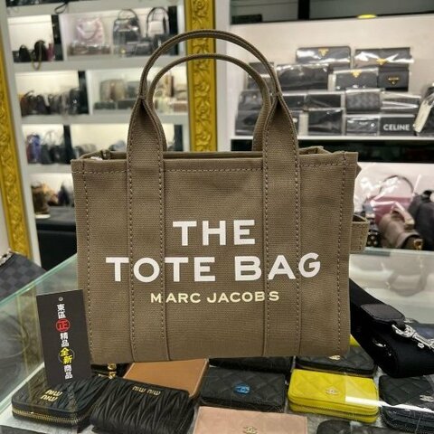 ㊣東區正精品㊣MARC JACOBS MJ 全新軍綠色帆布拉鍊手提包肩背包斜背包兩用包 RZ6002