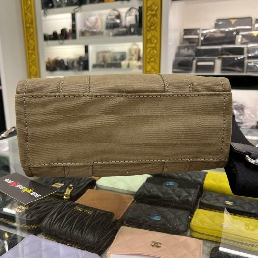 ㊣東區正精品㊣MARC JACOBS MJ 全新軍綠色帆布拉鍊手提包肩背包斜背包兩用包 RZ6002-5