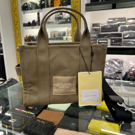 ㊣東區正精品㊣MARC JACOBS MJ 全新軍綠色帆布拉鍊手提包肩背包斜背包兩用包 RZ6002-8