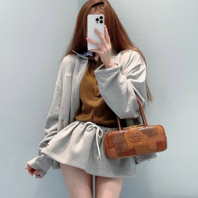 促銷品 Miu Miu 小牛皮 拼皮手提包-2