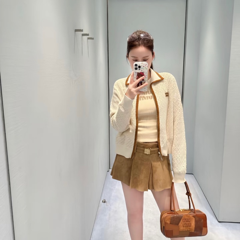 促銷品 Miu Miu 小牛皮 拼皮手提包-3