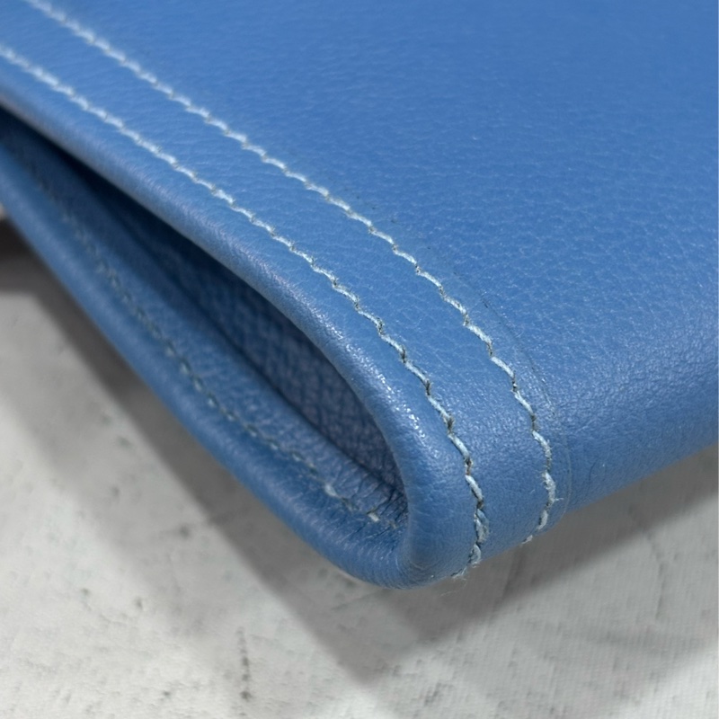 HERMES JIGE ELAN 29 SWFIT 藍色全皮 手抓包 手拿包 晚宴包 麻將包 銀行包 收租包-5