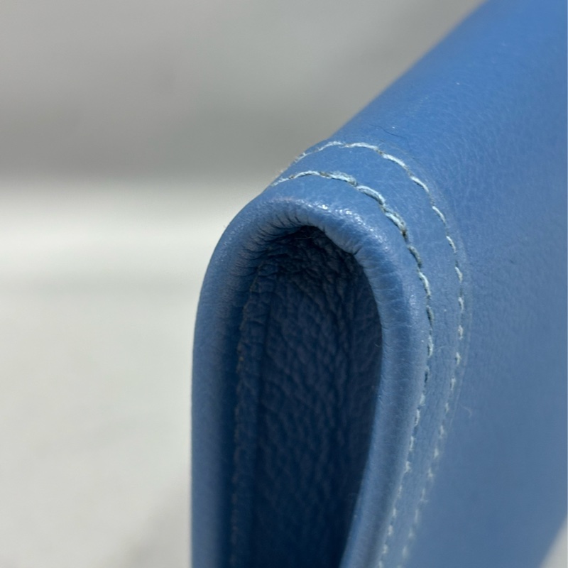 HERMES JIGE ELAN 29 SWFIT 藍色全皮 手抓包 手拿包 晚宴包 麻將包 銀行包 收租包-6