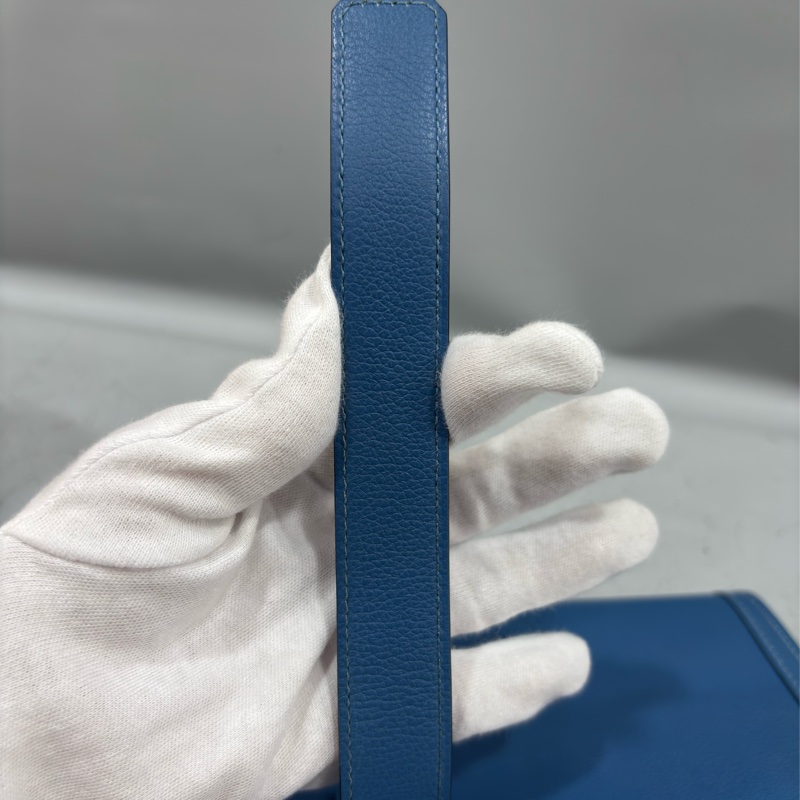 HERMES JIGE ELAN 29 SWFIT 藍色全皮 手抓包 手拿包 晚宴包 麻將包 銀行包 收租包-15