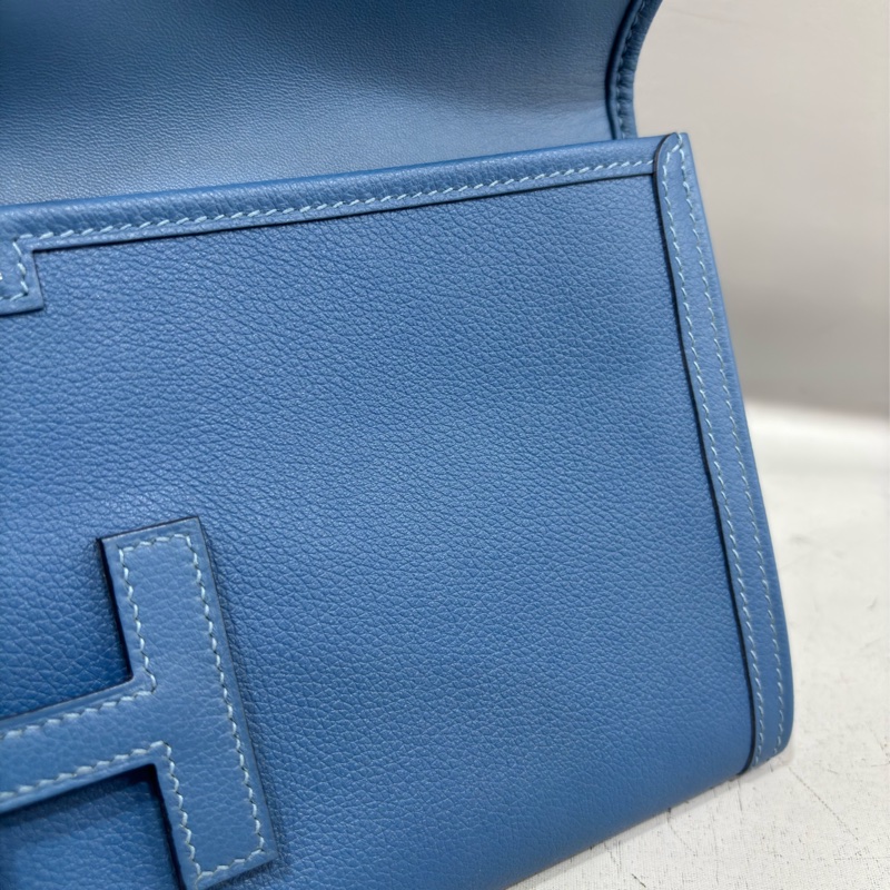 HERMES JIGE ELAN 29 SWFIT 藍色全皮 手抓包 手拿包 晚宴包 麻將包 銀行包 收租包-27