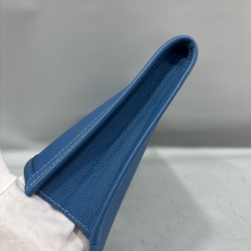 HERMES JIGE ELAN 29 SWFIT 藍色全皮 手抓包 手拿包 晚宴包 麻將包 銀行包 收租包-30