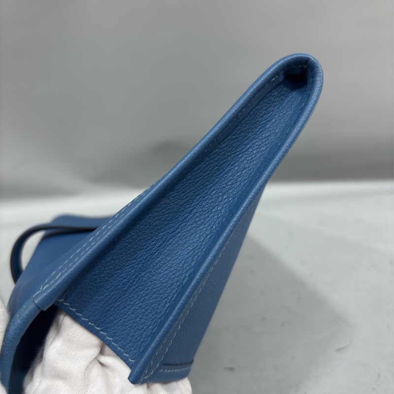 HERMES JIGE ELAN 29 SWFIT 藍色全皮 手抓包 手拿包 晚宴包 麻將包 銀行包 收租包-31