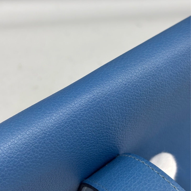 HERMES JIGE ELAN 29 SWFIT 藍色全皮 手抓包 手拿包 晚宴包 麻將包 銀行包 收租包-34