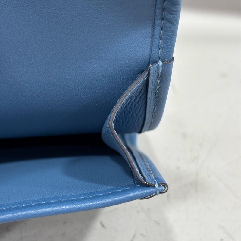 HERMES JIGE ELAN 29 SWFIT 藍色全皮 手抓包 手拿包 晚宴包 麻將包 銀行包 收租包-36