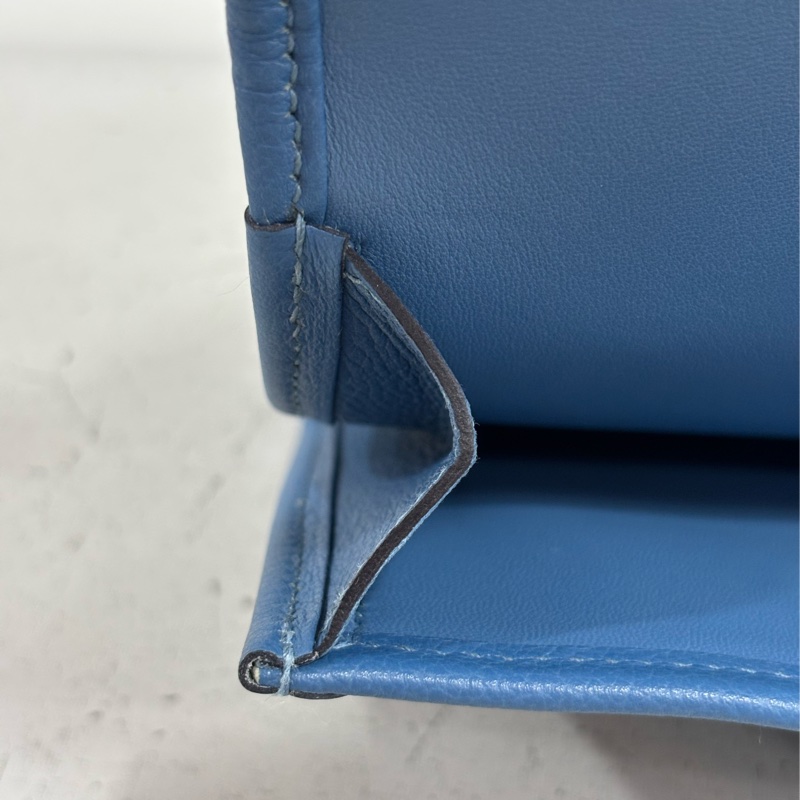 HERMES JIGE ELAN 29 SWFIT 藍色全皮 手抓包 手拿包 晚宴包 麻將包 銀行包 收租包-37