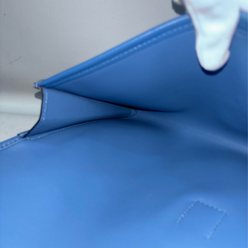 HERMES JIGE ELAN 29 SWFIT 藍色全皮 手抓包 手拿包 晚宴包 麻將包 銀行包 收租包-42