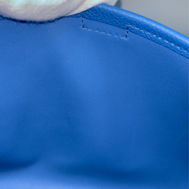 HERMES JIGE ELAN 29 SWFIT 藍色全皮 手抓包 手拿包 晚宴包 麻將包 銀行包 收租包-44