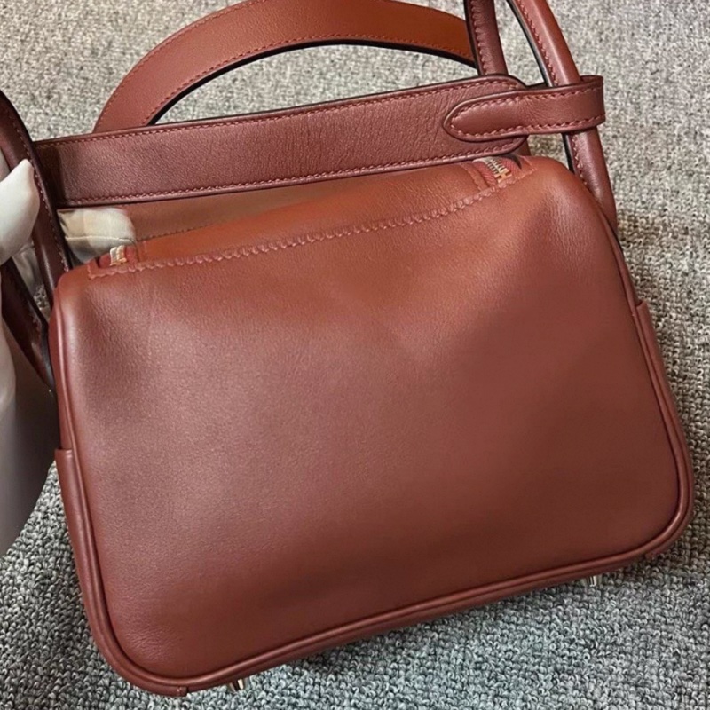 爱马仕/ mini lindy 爱马仕红银扣 Z刻99新 一代-4