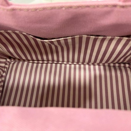 東區正精品㊣PRADA 1BG439 Canapa 2way 粉紅色三角牌尼龍帆布手提包斜背包 RZ6046-1