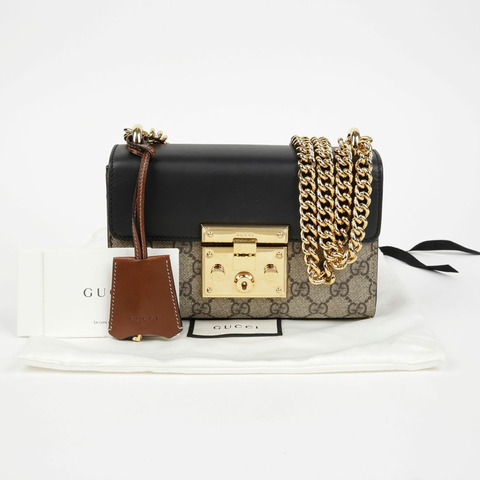 GUCCI 帶鎖小鏈條單肩斜背包 409487