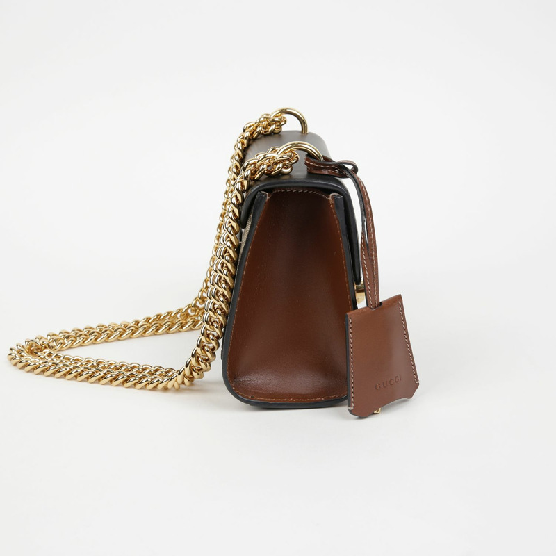 GUCCI 帶鎖小鏈條單肩斜背包 409487-4