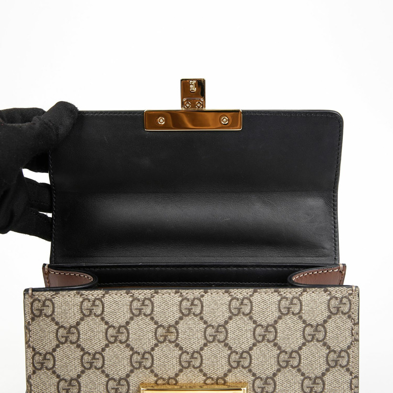 GUCCI 帶鎖小鏈條單肩斜背包 409487-10