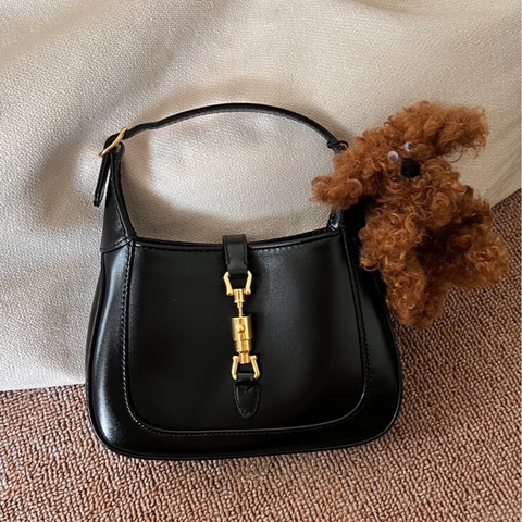Gucci Jackie mini黑金單肩手提斜背包 超有質感 高級時尚