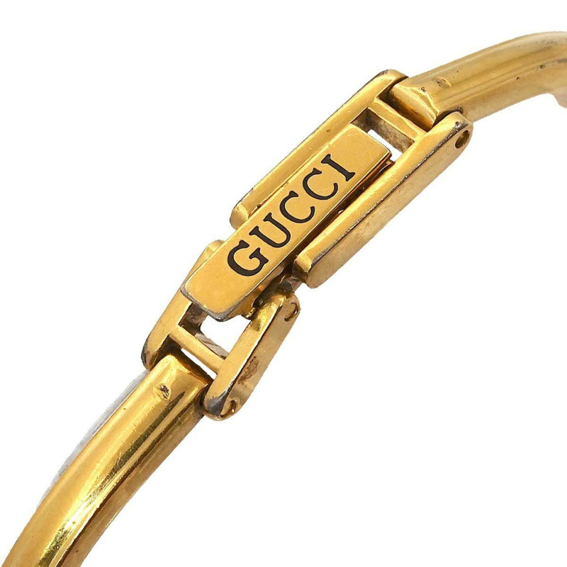 Gucci 11/12.2 手鐲腕錶,女士,白色石英錶,可更換錶圈-6