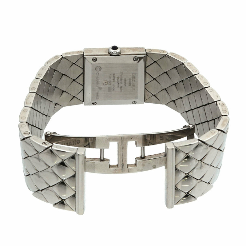 香奈兒 (CHANEL) Matelasse H0489 鑲鑽錶圈女士腕錶,黑色石英機芯-4