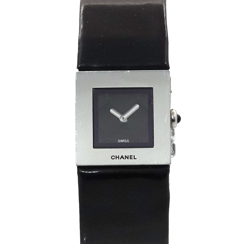 香奈兒 Matelasse H0116 女士黑色石英腕錶-0