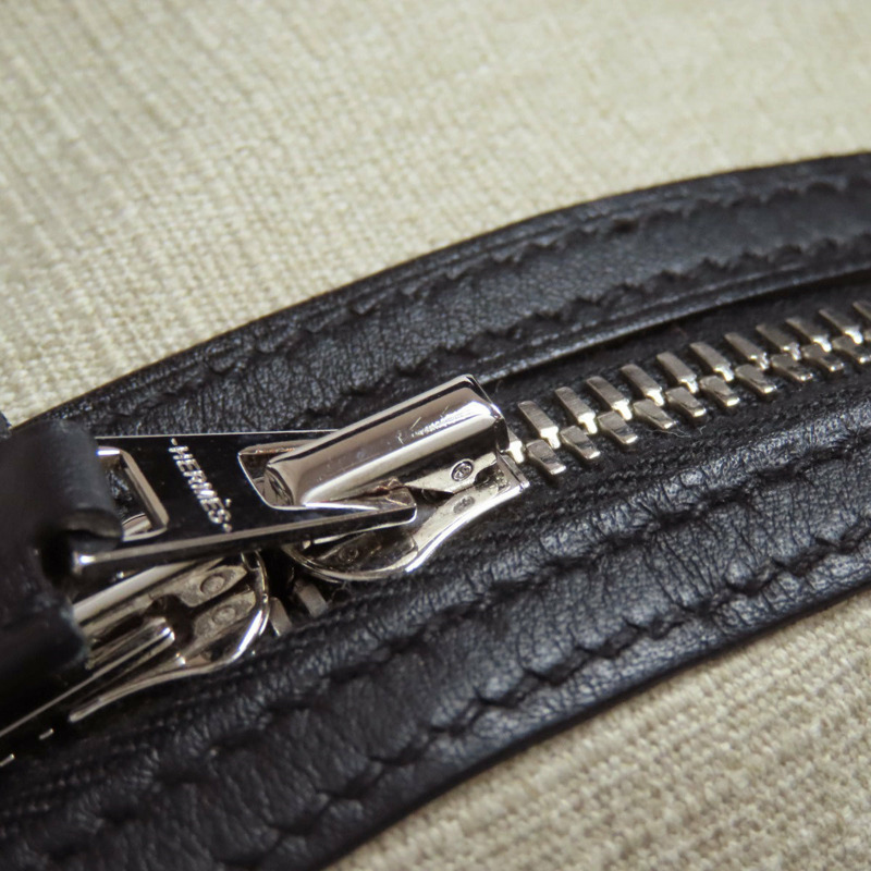 愛馬仕 Hermès 女士簡約雙肩包,銀色五金配件,帆布和小牛皮材質-9