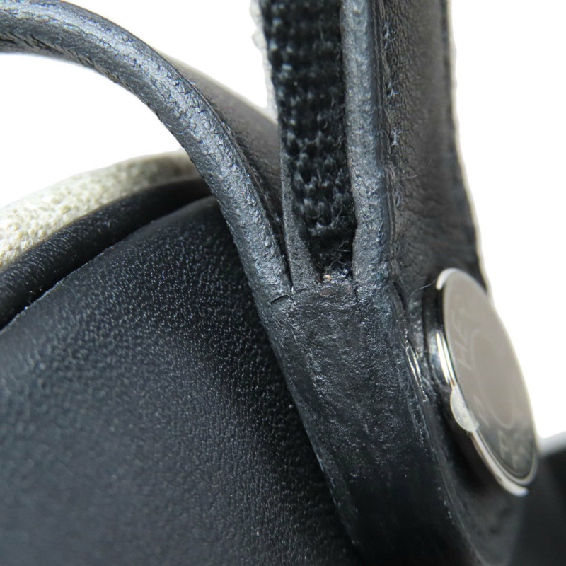 愛馬仕 Hermès 女士簡約雙肩包,銀色五金配件,帆布和小牛皮材質-13