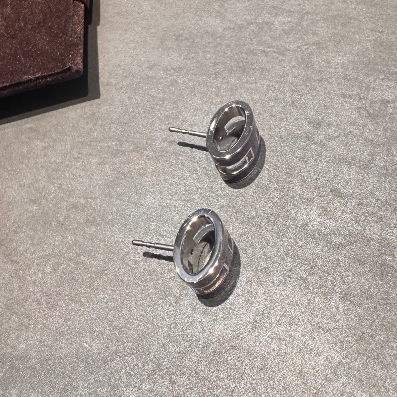 近全新Hermes 愛馬仕pop H 紫銀釦耳環耳針-8