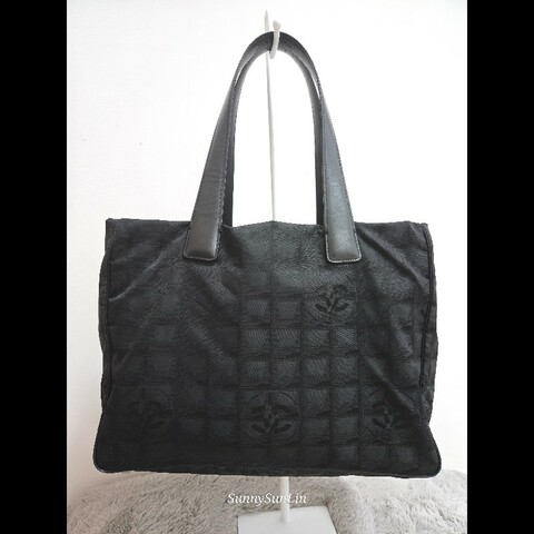 香奈兒 Chanel 黑色 尼龍布 購物包 肩背包 托特包