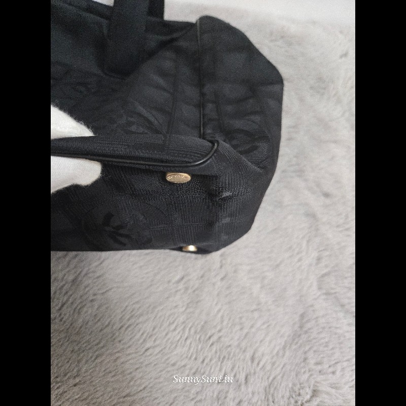 香奈兒 Chanel 黑色 尼龍布 購物包 肩背包 托特包-18
