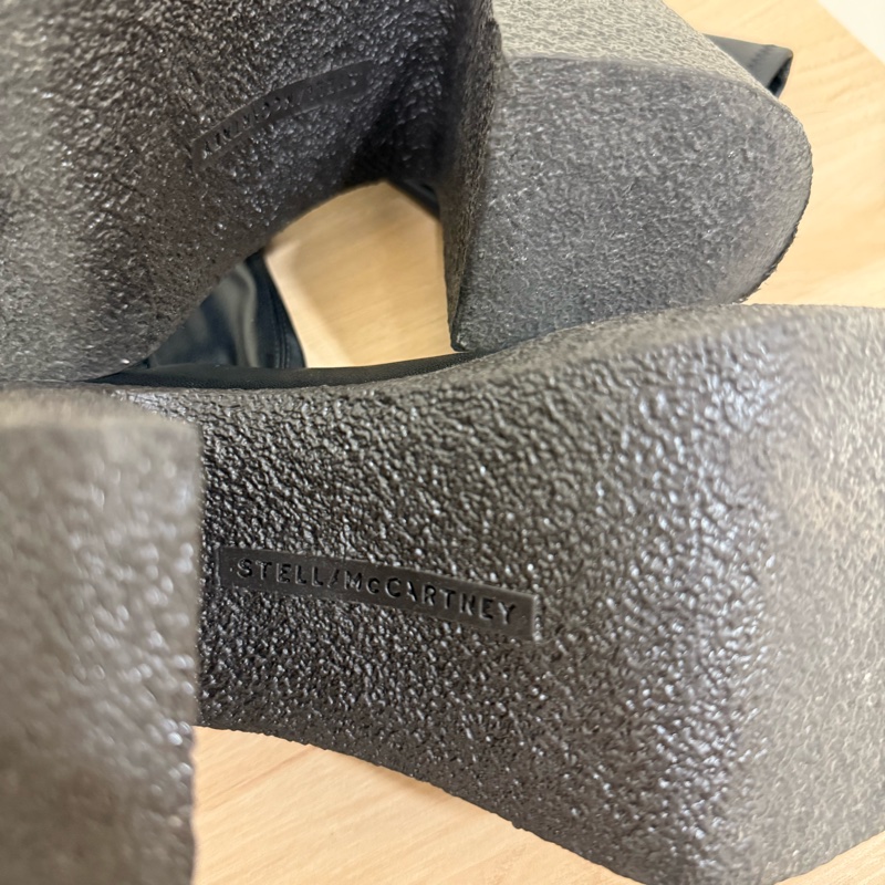 Stella McCartney 厚底粗跟皮革踝靴 39/24.5-16
