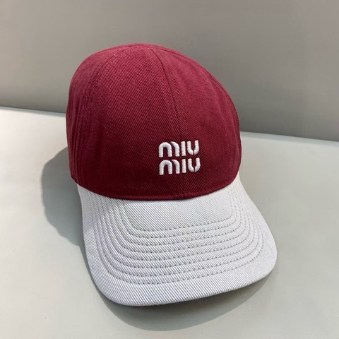 Miu Miu 拼色棒球帽 #L
