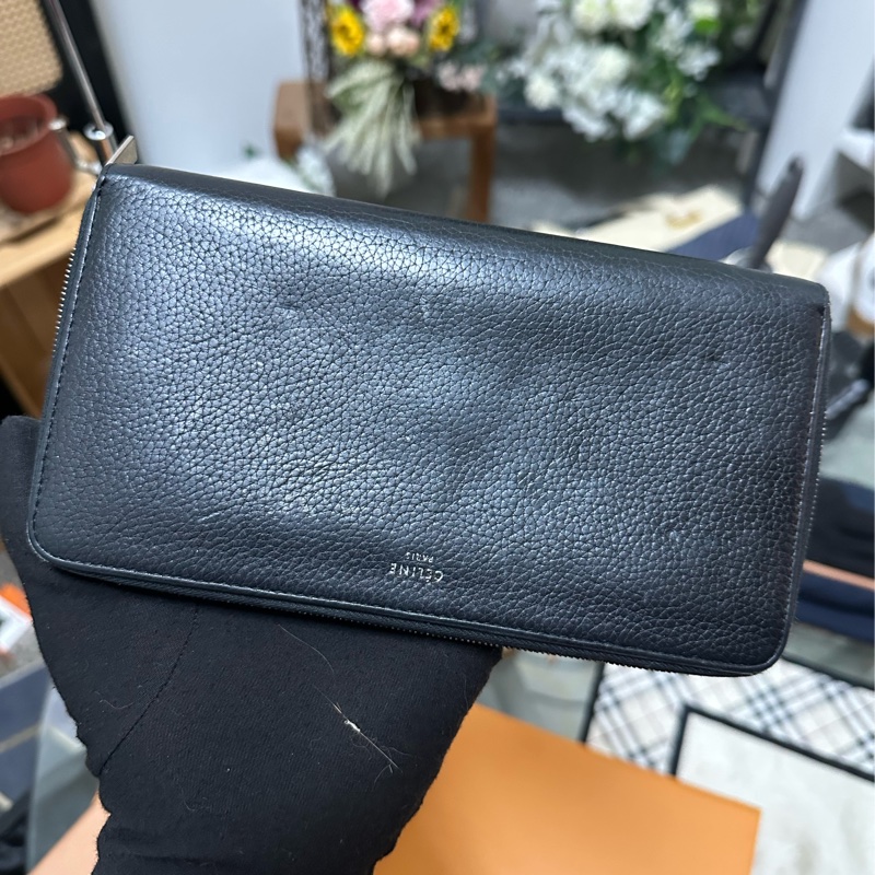 CELINE 牛皮長夾-0