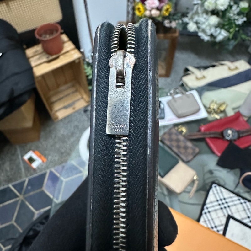 CELINE 牛皮長夾-4