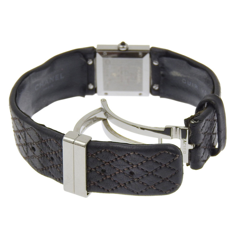 香奈兒 (CHANEL) Matelasse H0116 女士腕錶，精鋼和皮革錶殼，石英機芯，指針式顯示，黑色錶盤-4