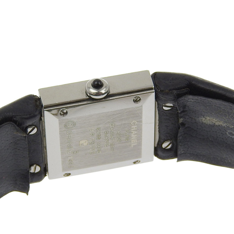 香奈兒 (CHANEL) Matelasse H0116 女士腕錶，精鋼和皮革錶殼，石英機芯，指針式顯示，黑色錶盤-6