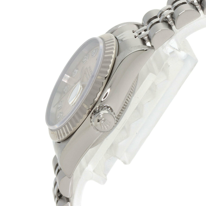 勞力士 69174G Datejust 10P 鑲鑽女錶，精鋼/18K 白金錶殼-4