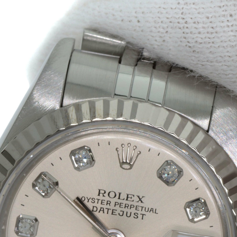 勞力士 69174G Datejust 10P 鑲鑽女錶，精鋼/18K 白金錶殼-21