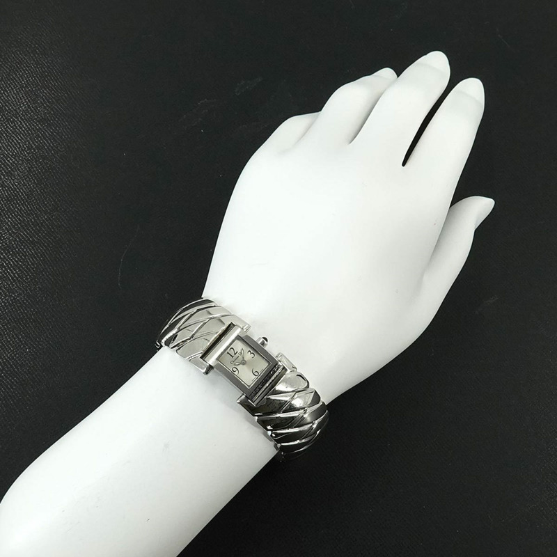 Christian Dior Art Deco D72 100 女士銀色石英腕錶-2