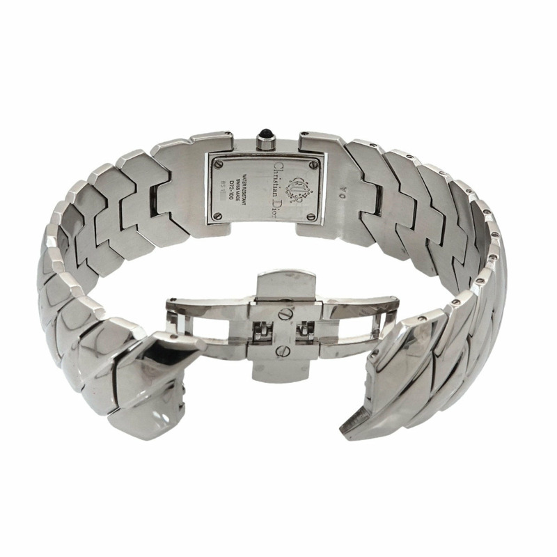 Christian Dior Art Deco D72 100 女士銀色石英腕錶-3