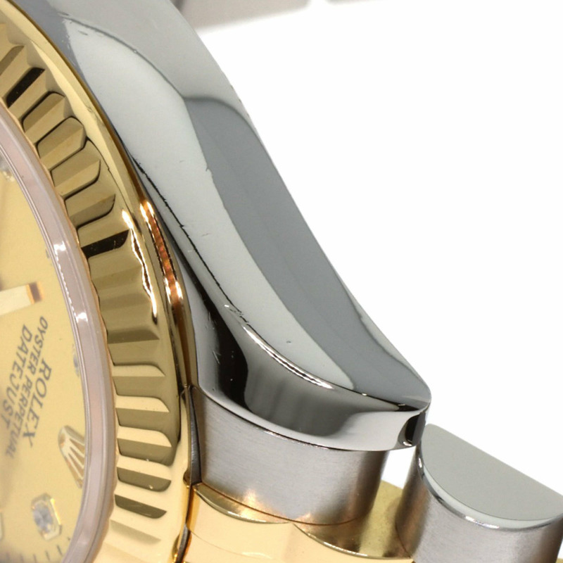 勞力士 179173NG Datejust 10P 鑲鑽腕錶 不鏽鋼 SSx18KYG 18KYG 女士腕錶-16