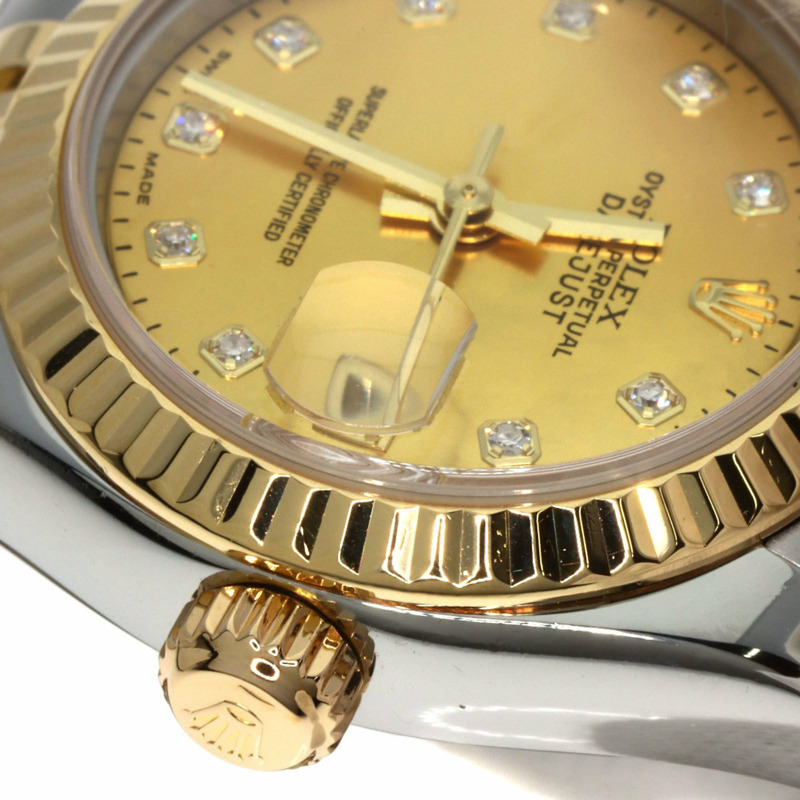 勞力士 179173NG Datejust 10P 鑲鑽腕錶 不鏽鋼 SSx18KYG 18KYG 女士腕錶-26