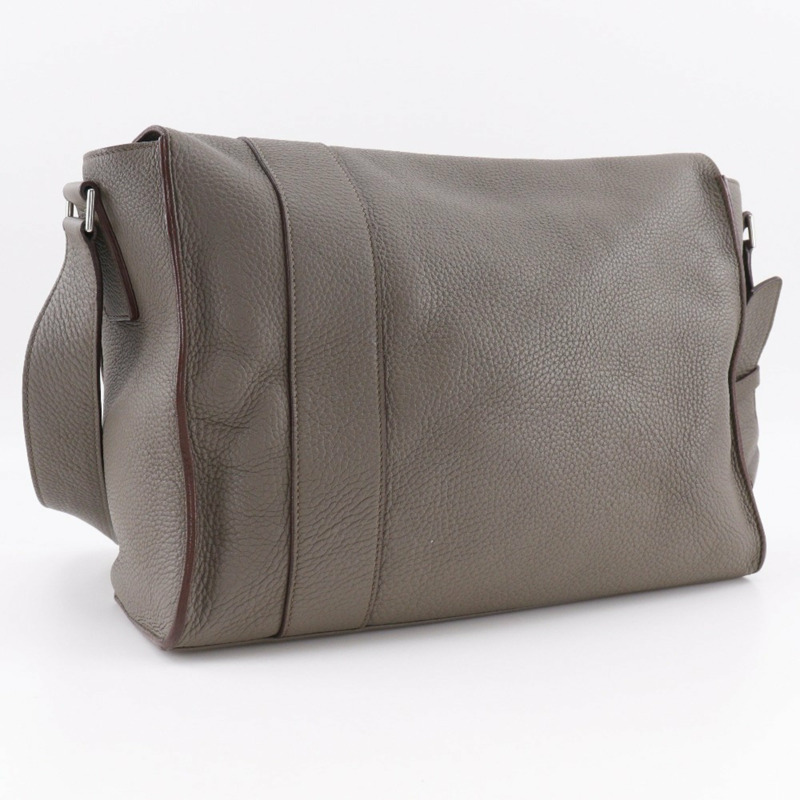 愛馬仕 Hermès Sac Alfred 35 單肩包，Taurillon Clemence 皮革，灰褐色，法國製造，2011 年，A4/A5 尺寸，翻蓋，男士-2