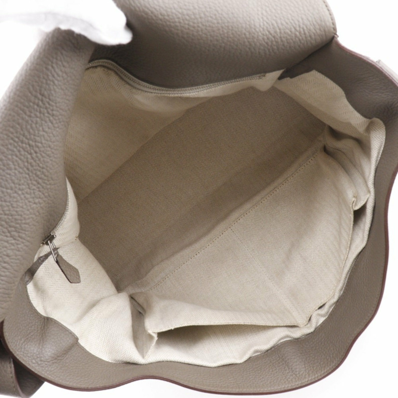 愛馬仕 Hermès Sac Alfred 35 單肩包，Taurillon Clemence 皮革，灰褐色，法國製造，2011 年，A4/A5 尺寸，翻蓋，男士-4