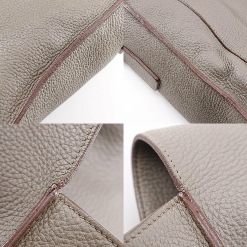 愛馬仕 Hermès Sac Alfred 35 單肩包，Taurillon Clemence 皮革，灰褐色，法國製造，2011 年，A4/A5 尺寸，翻蓋，男士-11