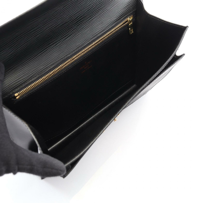 路易威登 Monceau 單肩手提包 M52122 Epi 皮革黑色 Noir 二手女士-2