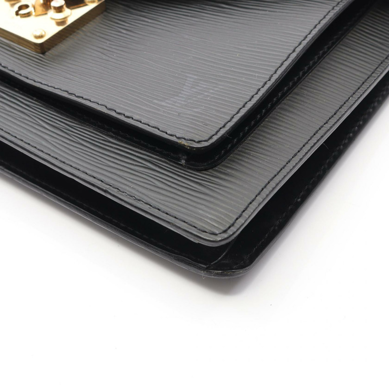 路易威登 Monceau 單肩手提包 M52122 Epi 皮革黑色 Noir 二手女士-6